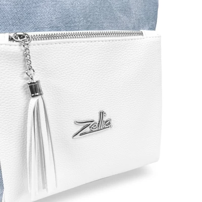 Zellia Női Válltáska/Kézitáska 17095 Jeans Blue-Fehér