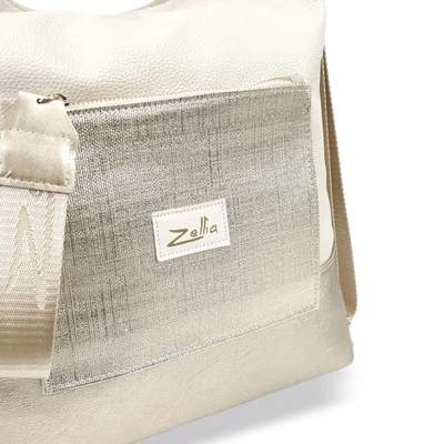 Zellia Női Válltáska/Hátizsáká Alakítható 19010 Beige-Arany - Brw-Ch -