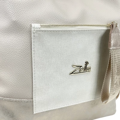 Zellia Női Válltáska/Hátizsáká Alakítható 19010 Beige-Arany - Pearl -
