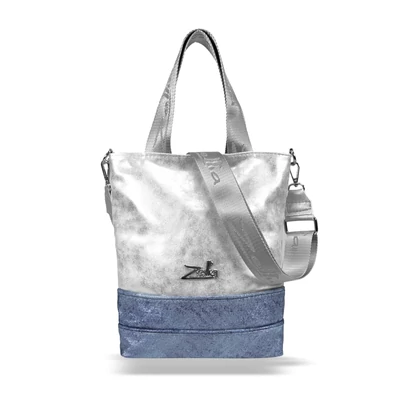 Zellia Női Válltáska/Kézitáska 21026 Ezüst-Kék - Jeans Blue