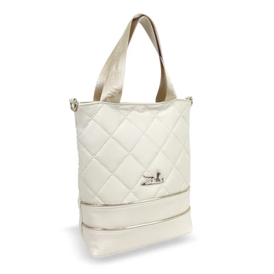 Zellia Női Válltáska/Kézitáska 21026 Beige Matt - Steppelt -