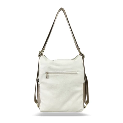 Zellia Női Válltáska/Hátizsáká Alakítható 22184 Beige-Arany - Pearl-Brw -
