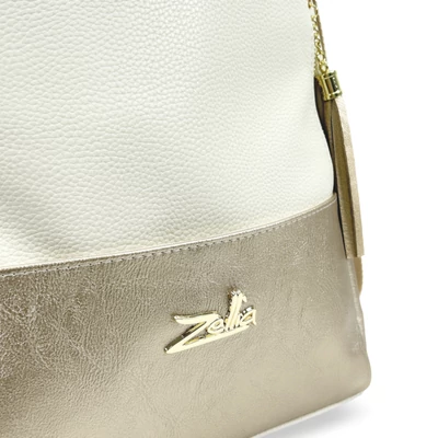 Zellia Női Válltáska/Hátizsáká Alakítható 22199 Beige-Arany - Matt-Brw -