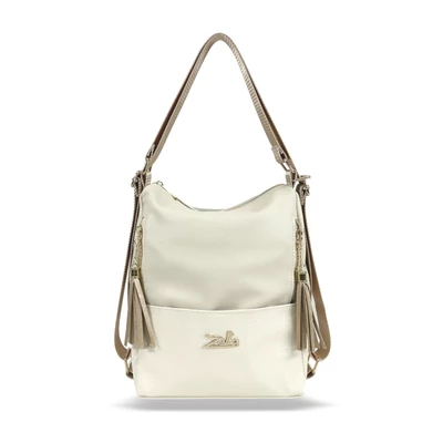 Zellia Női Válltáska/Hátizsáká Alakítható 22199 Beige - Shiny -