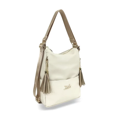 Zellia Női Válltáska/Hátizsáká Alakítható 22199 Beige - Shiny -