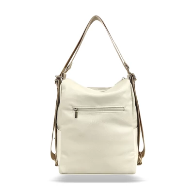 Zellia Női Válltáska/Hátizsáká Alakítható 22199 Beige - Shiny -