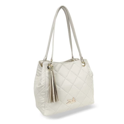 Zellia Női Válltáska 24015 Beige Matt - Steppelt -