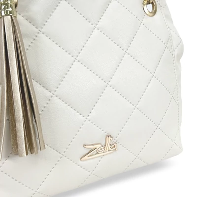 Zellia Női Válltáska 24015 Beige Matt - Steppelt -