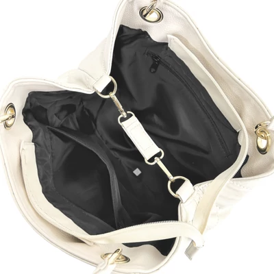 Zellia Női Válltáska 24015 Beige Matt - Steppelt -