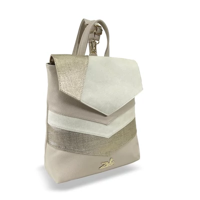 Zellia Női Hátizsák 24031 Beige-Arany - Ch-Pearl -