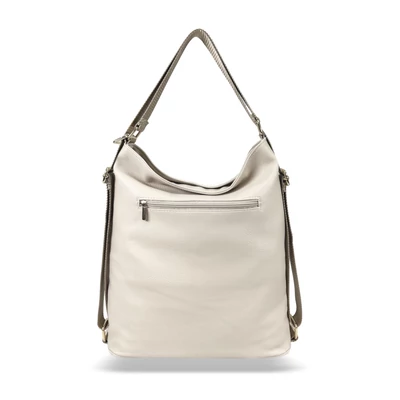 Zellia Női Válltáska/Hátizsáká Alakítható 24040 Beige-Arany - Gold Flower -