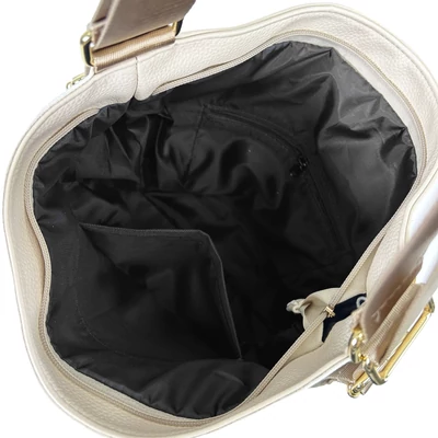 Zellia Női Válltáska/Hátizsáká Alakítható 24040 Beige-Arany - Monaco-Holo -