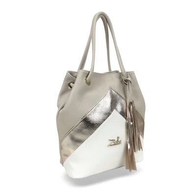 Zellia Női Válltáska 24055 Fehér-Arany-Beige