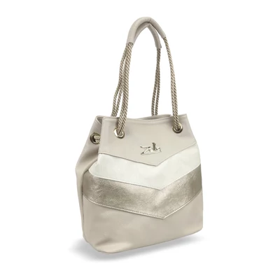 Zellia Női Válltáska 24056 Beige-Arany - Pearl -