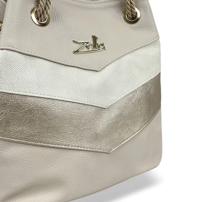 Zellia Női Válltáska 24056 Beige-Arany - Pearl -