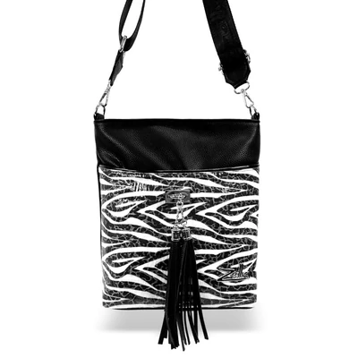 Zellia Női Oldaltáska 24063 Fekete - Lakk Zebra Minta -