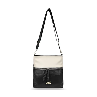 Zellia Női Oldaltáska 24074 Fekete-Beige