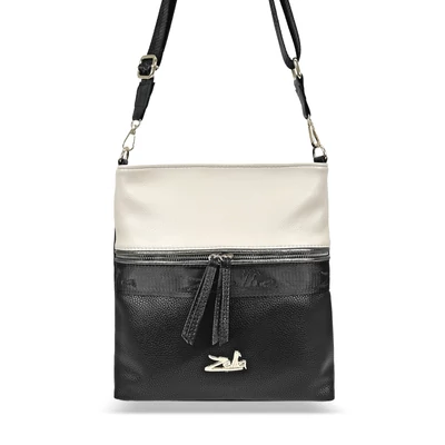Zellia Női Oldaltáska 24074 Fekete-Beige