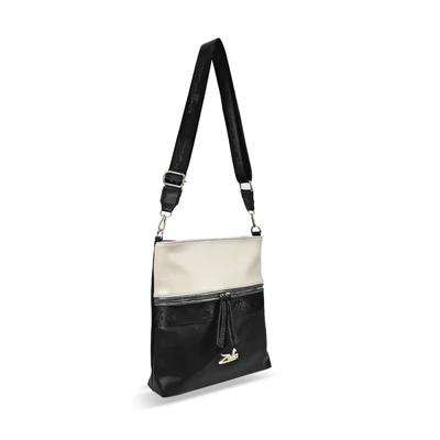 Zellia Női Oldaltáska 24074 Fekete-Beige