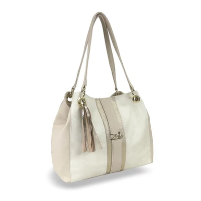 Zellia Női Válltáska 24077 Beige-Arany - Pearl -