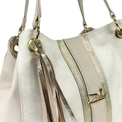 Zellia Női Válltáska 24077 Beige-Arany - Pearl -