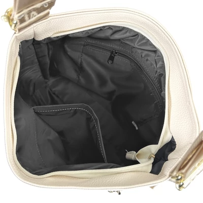 Zellia Női Válltáska/Hátizsáká Alakítható 24083 Beige-Arany - Pearl -