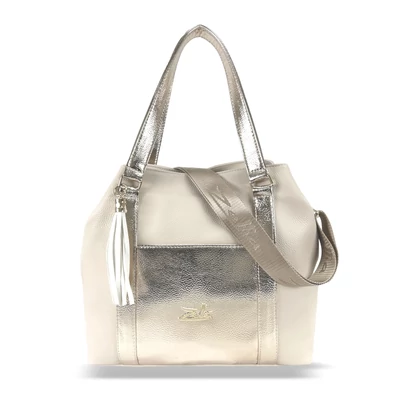 Zellia Női Válltáska 24092 Beige-Arany - Bari -