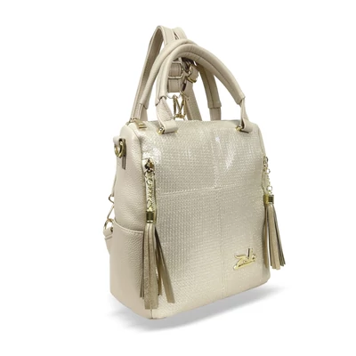 Zellia Női Hátizsák 24122 Beige-Arany - Csillámos -