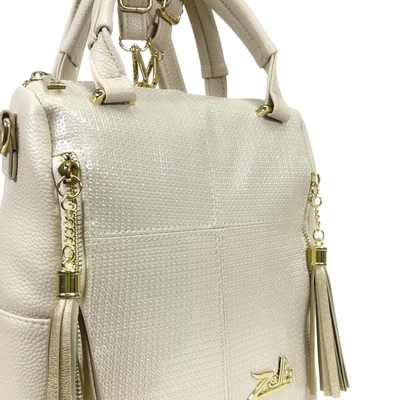 Zellia Női Hátizsák 24122 Beige-Arany - Csillámos -