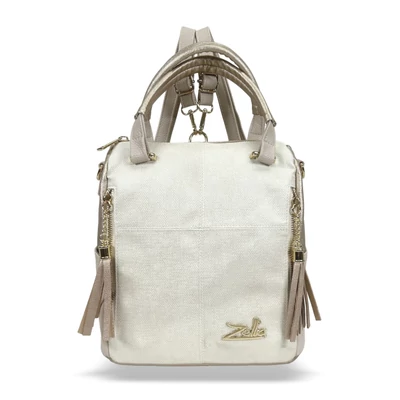 Zellia Női Hátizsák 24122 Beige-Arany - Brw-Pearl -