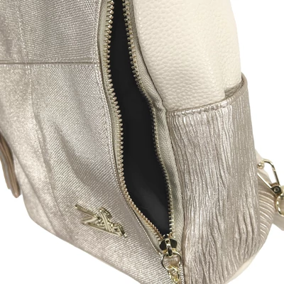 Zellia Női Hátizsák 24122 Beige-Arany - Diamond-Groove -