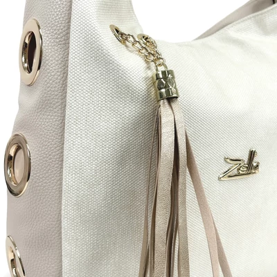 Zellia Női Válltáska 24151 Beige-Arany - Pearl -