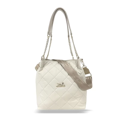 Zellia Női Válltáska 25025 Beige Matt - Steppelt -