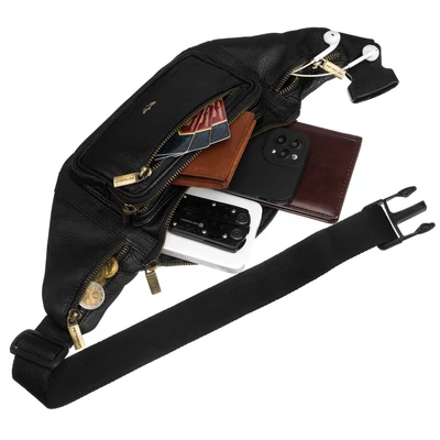 Peterson Férfi Bőr Ővtáska Ptn 2506-Ndm-4956 Black - Fekete