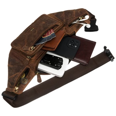 Peterson Férfi Bőr Ővtáska Ptn 2506-Nsh-4840 Tan - Barna