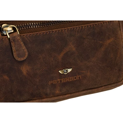 Peterson Férfi Bőr Ővtáska Ptn 2506-Nsh-4840 Tan - Barna