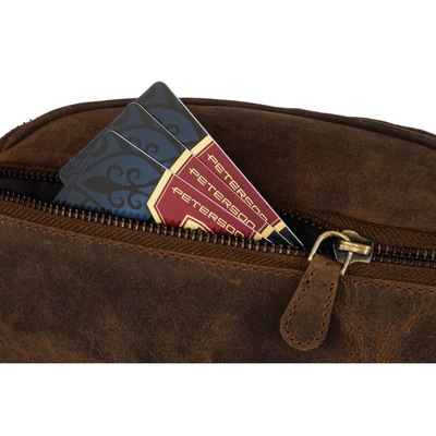 Peterson Férfi Bőr Ővtáska Ptn 2506-Nsh-4840 Tan - Barna