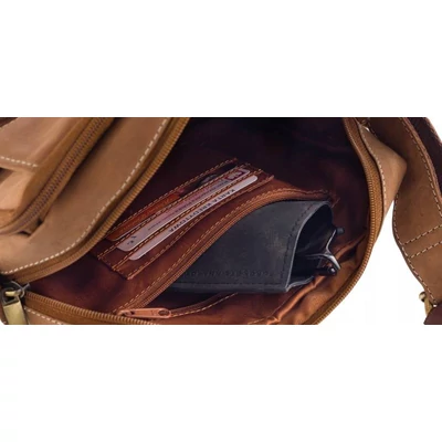 Peterson Férfi Bőr Oldaltáska 251L-Mh-2111 Barna