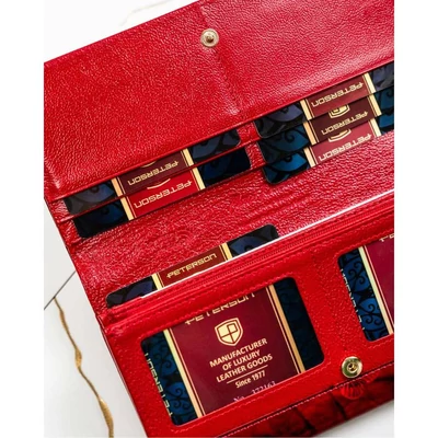 Peterson Női Bőr Pénztárca Ptn 42100-Bfbc-8270 Red - Pillangó