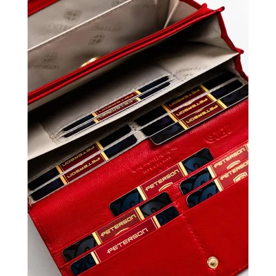 Peterson Női Bőr Pénztárca Ptn 42100-Cb-8799 Red