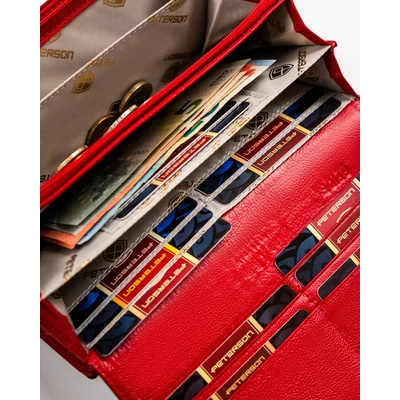 Peterson Női Bőr Pénztárca Ptn 42100-Sbr-7464 Red