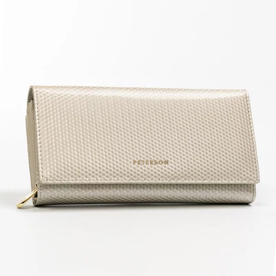 Peterson Női Bőr Pénztárca 42100-Sbr - Rfid Védelemmel - Beige