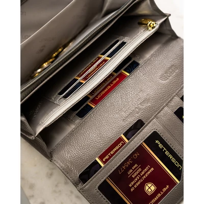 Peterson Női Bőr Pénztárca   PTN   42106-BF-0476   Silver