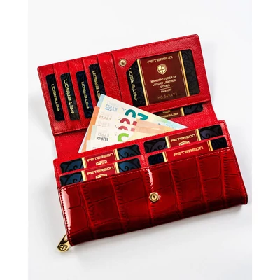 Peterson Női Bőr Pénztárca Ptn 42106-Cb-8720 Red - Piros