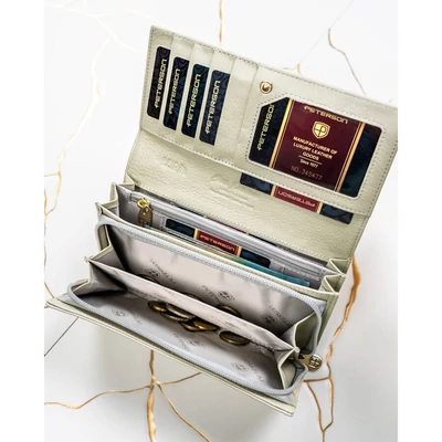 Peterson Női Bőr Pénztárca Ptn 42106-Sbr-0912 Beige