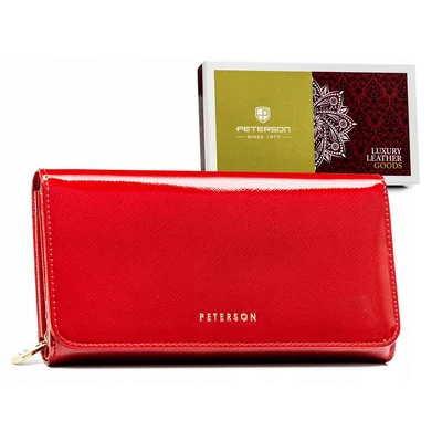 Peterson Női Bőr Pénztárca 421077-Saf-7228 Red - Piros