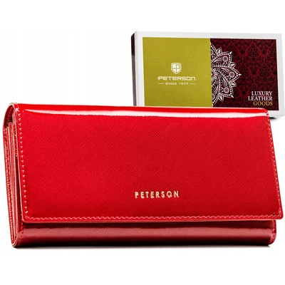 Peterson Női Bőr Pénztárca Ptn 42122-Saf-7198 Red