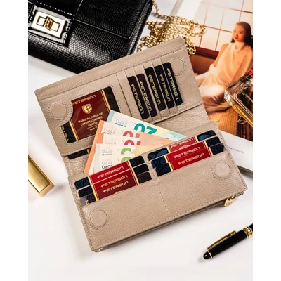 Peterson Női Bőr Pénztárca Ptn 421431-Sbr-7334 Beige