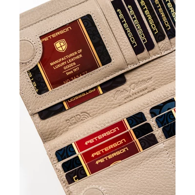 Peterson Női Bőr Pénztárca Ptn 421431-Sbr-7334 Beige