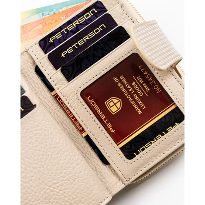 Peterson Női Bőr Pénztárca 425214-Sbr-7358 Beige
